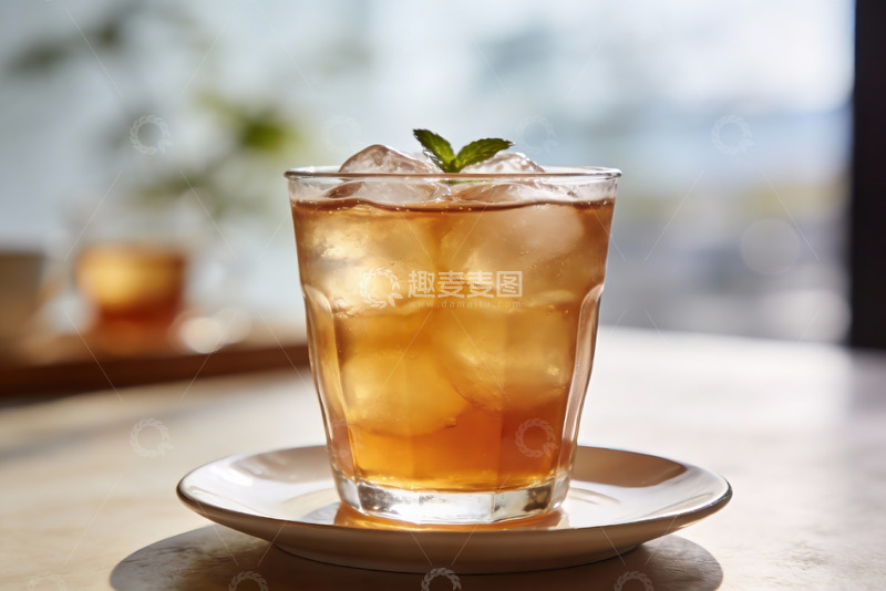 高清大图下载【趣麦麦图】冰镇茶饮特写清新怡人