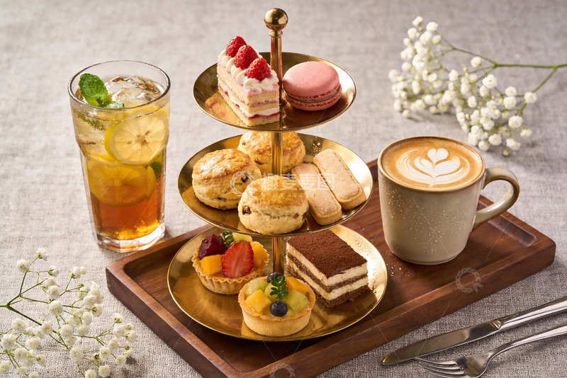 高清大图下载【趣麦麦图】精致下午茶甜点与饮品