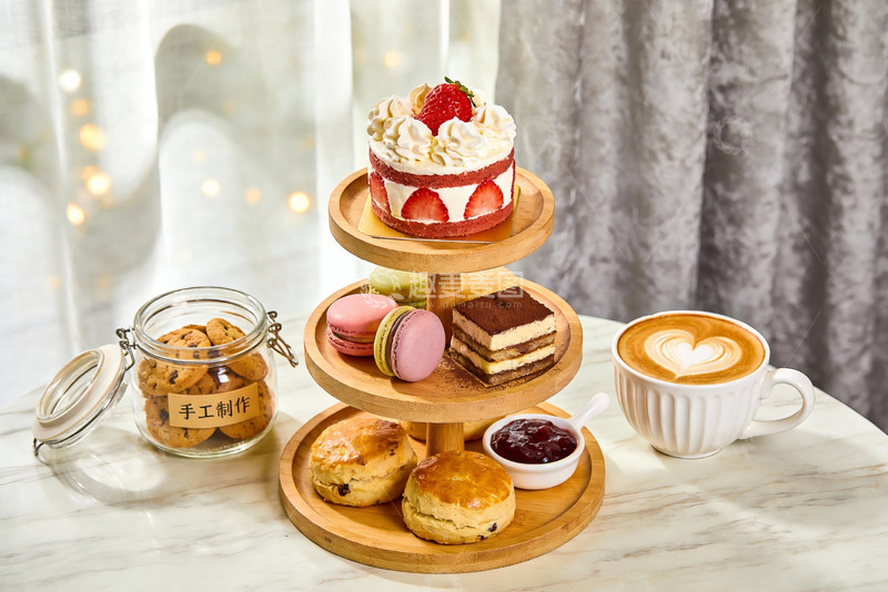 高清大图下载【趣麦麦图】精致下午茶甜点与咖啡