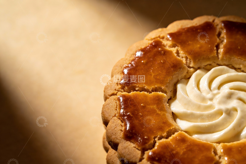 高清大图下载【趣麦麦图】金黄色糕点特写