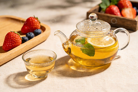 茶壶水果静物拍摄