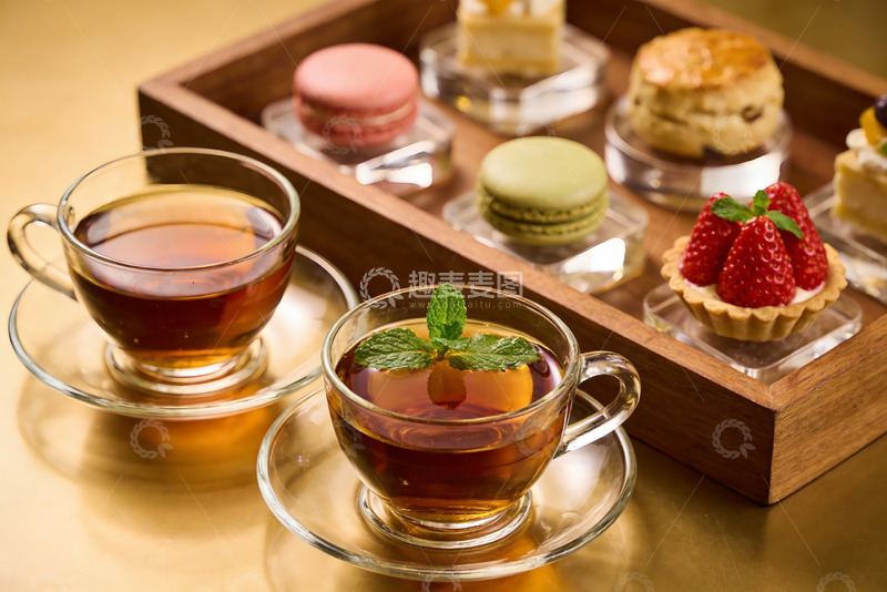 高清大图下载【趣麦麦图】下午茶时光茶与甜点