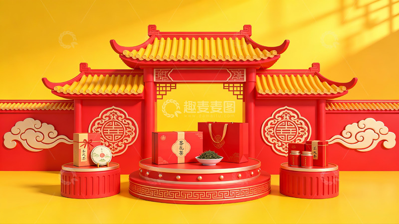 高清大图下载【趣麦麦图】中式传统节日场景布置