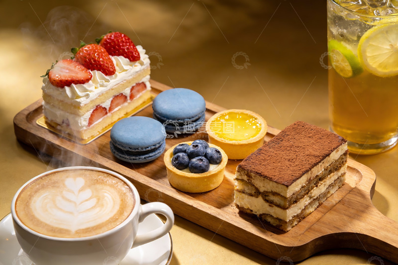 高清大图下载【趣麦麦图】精致甜点与咖啡摆盘