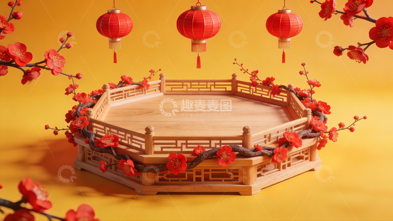 高清大图下载【趣麦麦图】中式节日装饰场景
