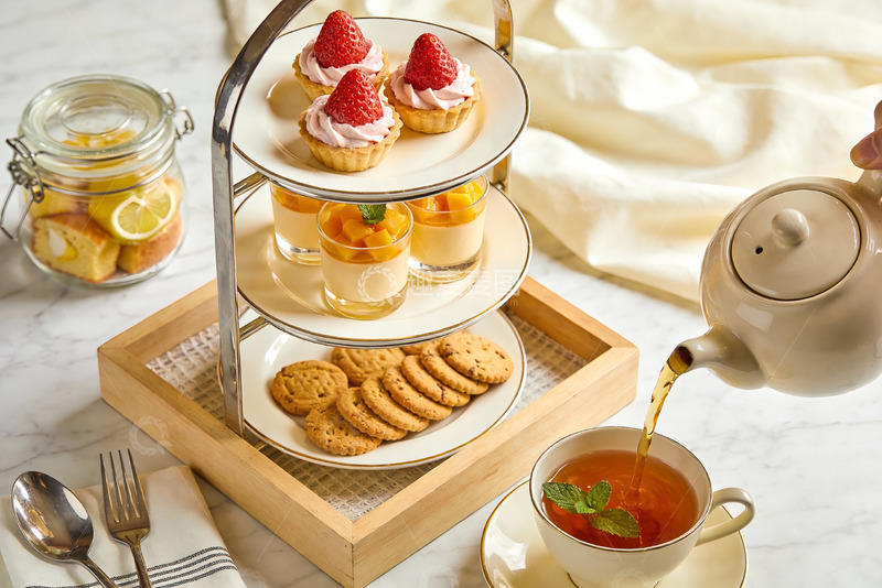 高清大图下载【趣麦麦图】三层点心架下午茶