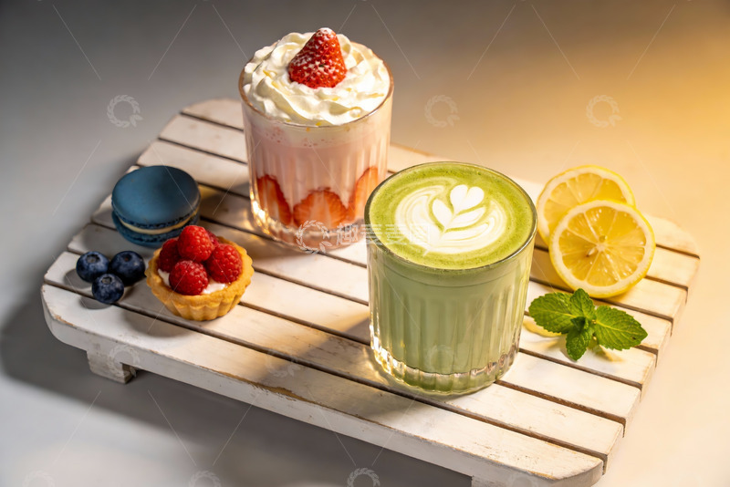 高清大图下载【趣麦麦图】饮品甜点摆盘精美诱人