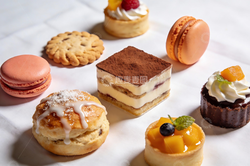 高清大图下载【趣麦麦图】精致甜点拼盘展示