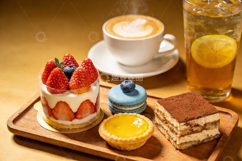 高清大图下载【趣麦麦图】精致甜品与饮品摆盘