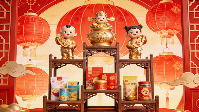 春节装饰与传统吉祥物