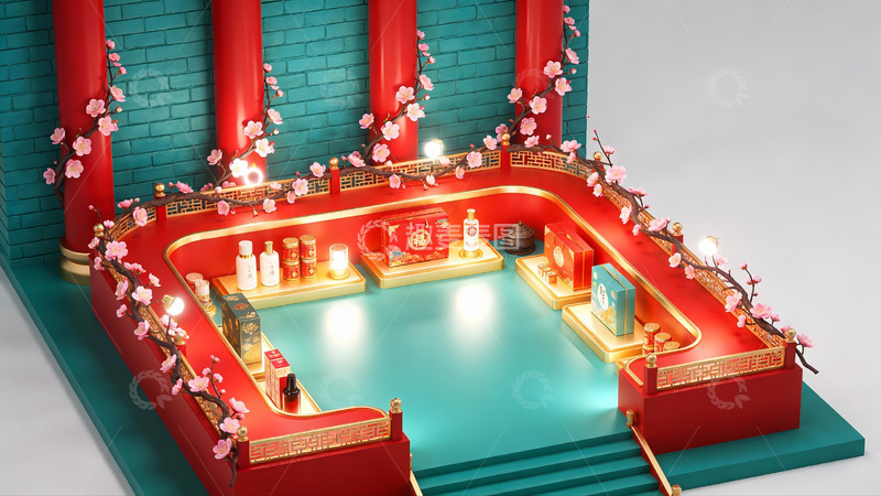 高清大图下载【趣麦麦图】中式风格室内装饰场景
