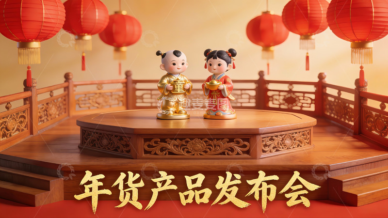 高清大图下载【趣麦麦图】年货产品发布会场景展示