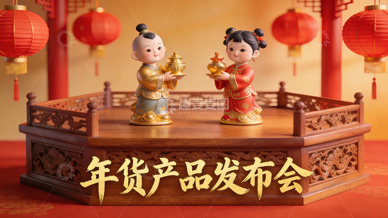 高清大图下载【趣麦麦图】年货产品发布会场景展示