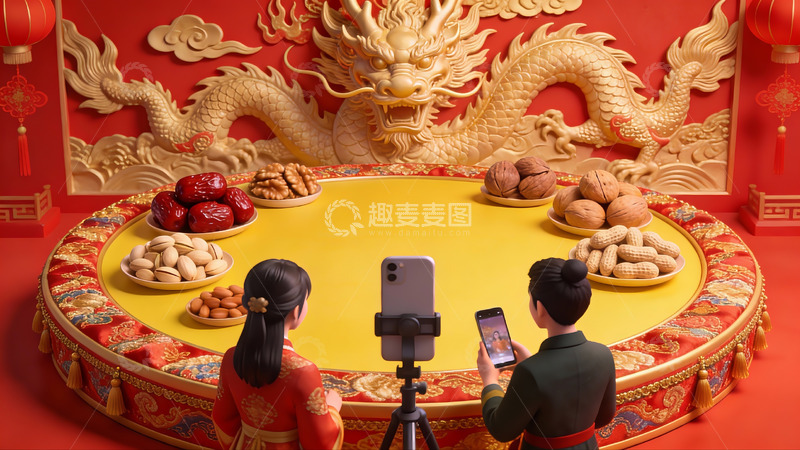 高清大图下载【趣麦麦图】春节团圆饭拍摄场景