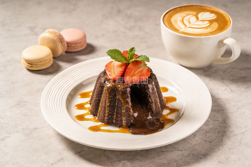 高清大图下载【趣麦麦图】巧克力甜品配咖啡