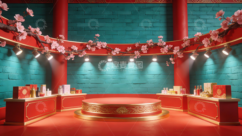 高清大图下载【趣麦麦图】中式风格舞台布景