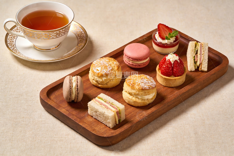 高清大图下载【趣麦麦图】精致下午茶点心与茶杯