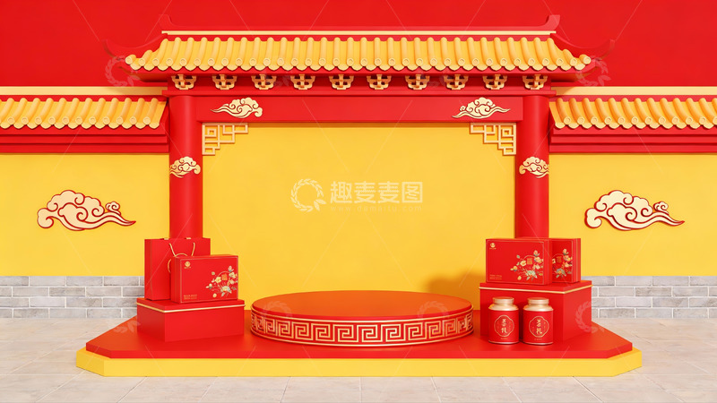 高清大图下载【趣麦麦图】中式传统节日装饰场景
