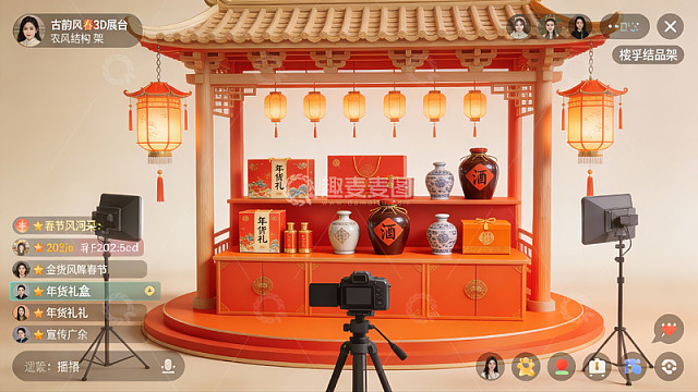 中式节日主题摄影布景