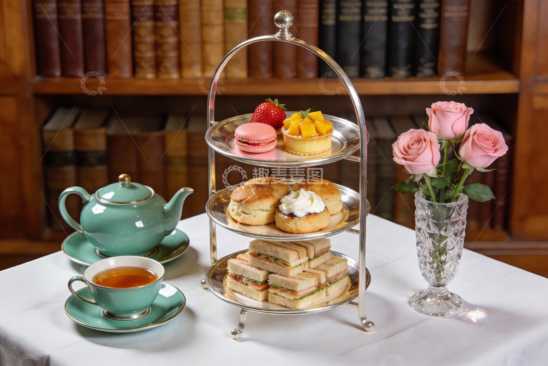 高清大图下载【趣麦麦图】英式下午茶精致摆盘
