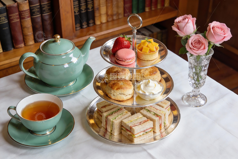 高清大图下载【趣麦麦图】英式下午茶精致摆盘