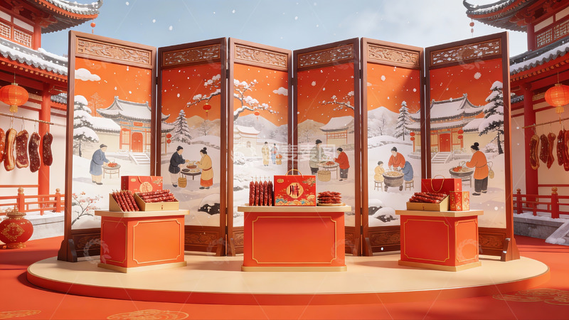高清大图下载【趣麦麦图】传统节日场景布置展示