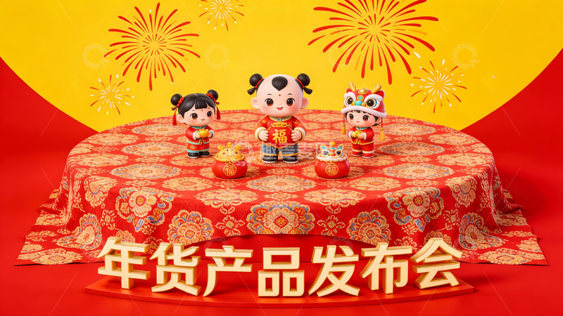高清大图下载【趣麦麦图】年货产品发布会现场展示