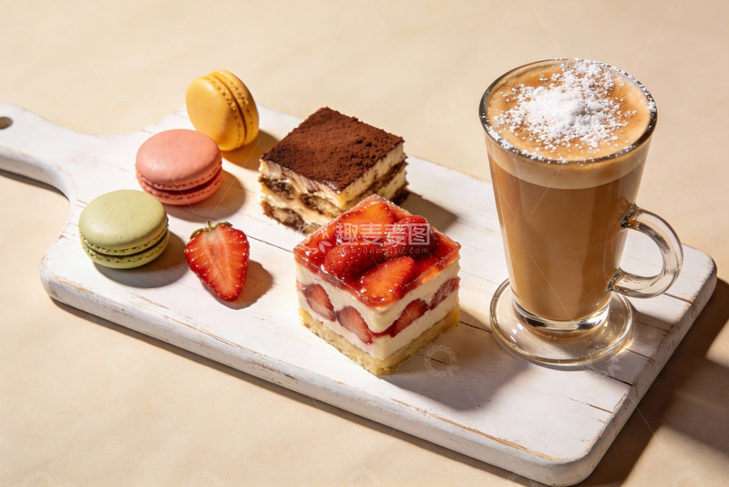 高清大图下载【趣麦麦图】甜点与咖啡摆盘