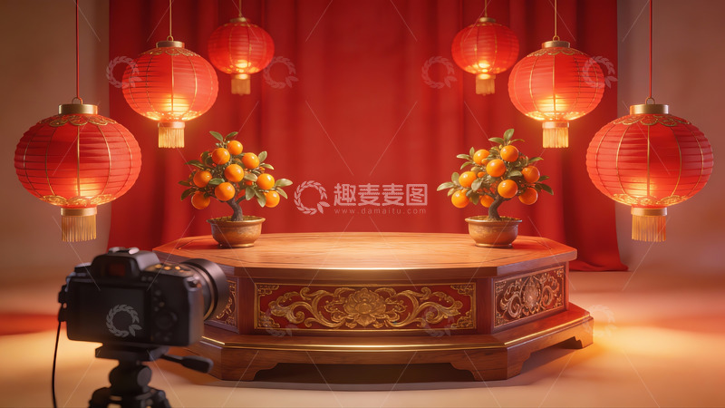 高清大图下载【趣麦麦图】中式节日场景布置