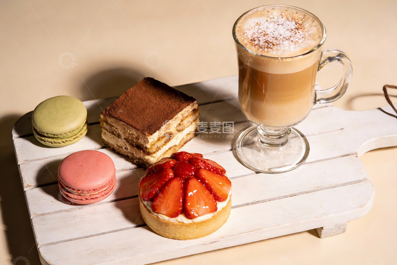 高清大图下载【趣麦麦图】甜点与咖啡的精致摆盘