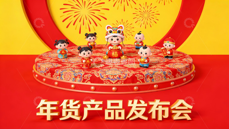 高清大图下载【趣麦麦图】年货产品发布会现场展示