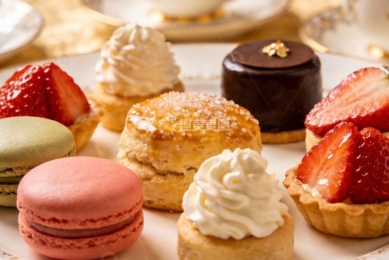 高清大图下载【趣麦麦图】精致下午茶甜点拼盘