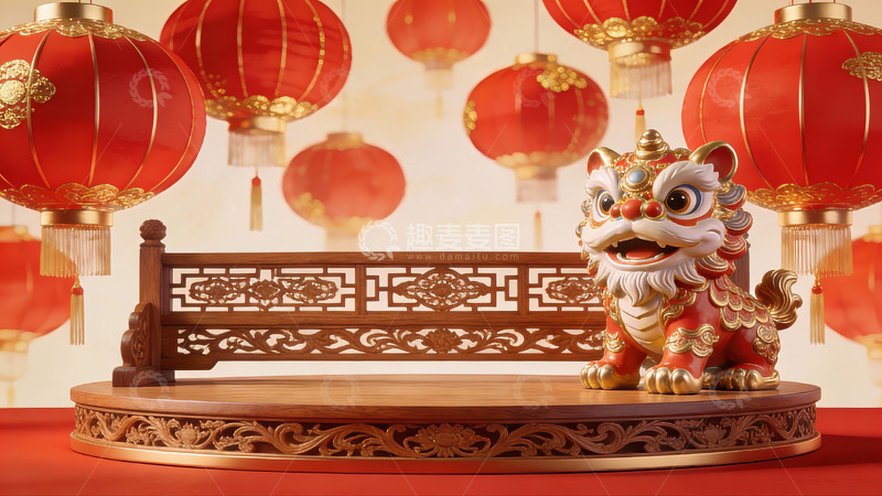 高清大图下载【趣麦麦图】中式传统节日装饰场景