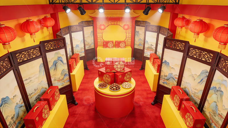 高清大图下载【趣麦麦图】中式传统节日装饰场景