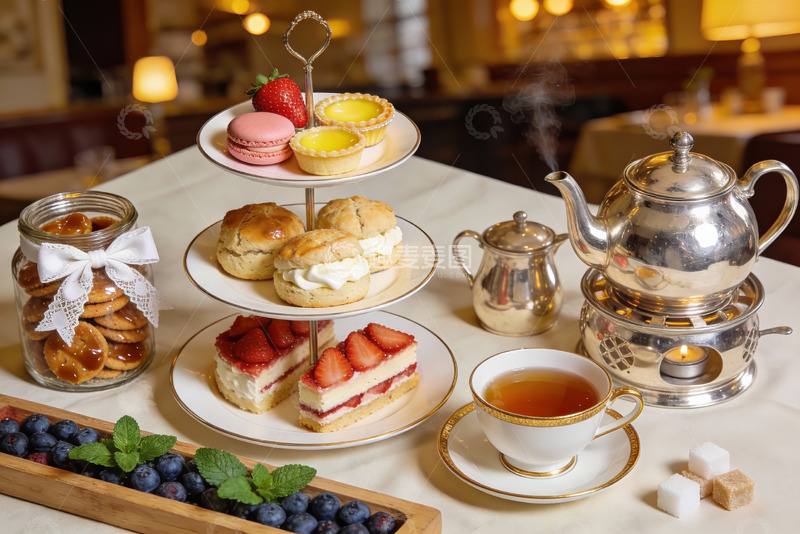 高清大图下载【趣麦麦图】精致英式下午茶摆盘