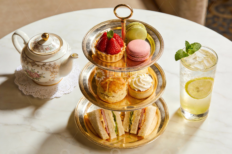 高清大图下载【趣麦麦图】精致下午茶三层点心架