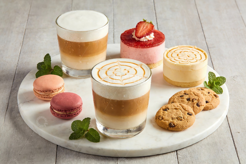 高清大图下载【趣麦麦图】咖啡甜点拼盘精致摆拍