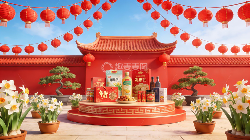 高清大图下载【趣麦麦图】春节庆典布置场景