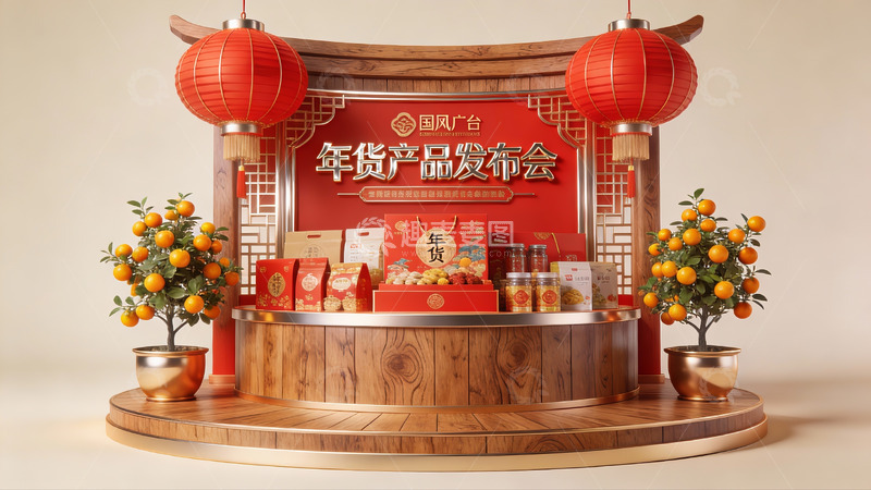 高清大图下载【趣麦麦图】年货产品发布会场景展示