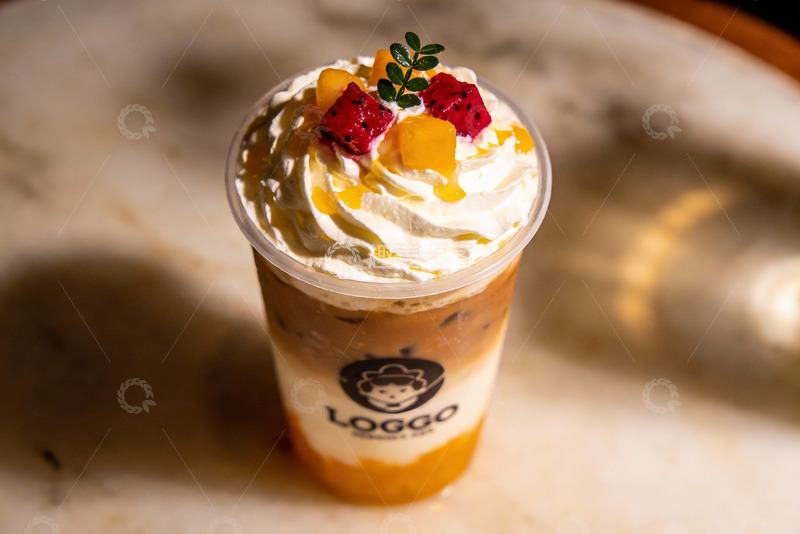 高清大图下载【趣麦麦图】饮品杯装水果奶油装饰