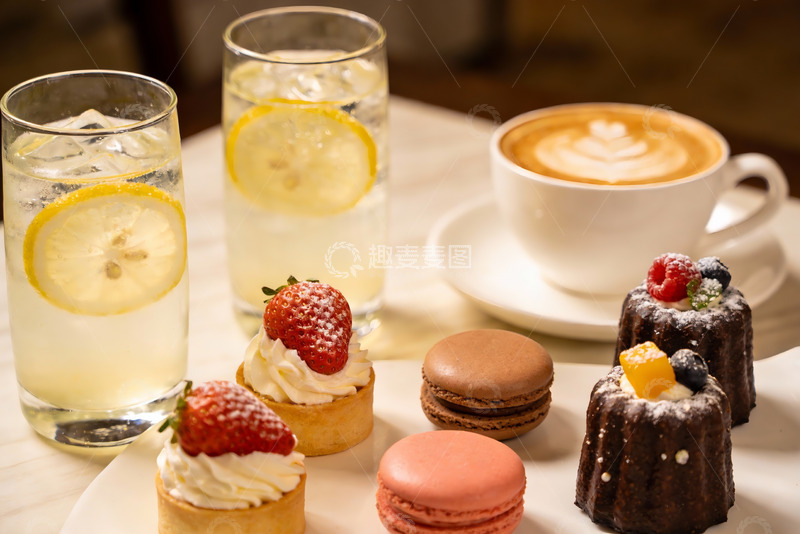 高清大图下载【趣麦麦图】精致下午茶甜点与饮品