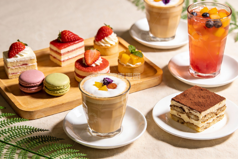 高清大图下载【趣麦麦图】精致下午茶甜品与饮品