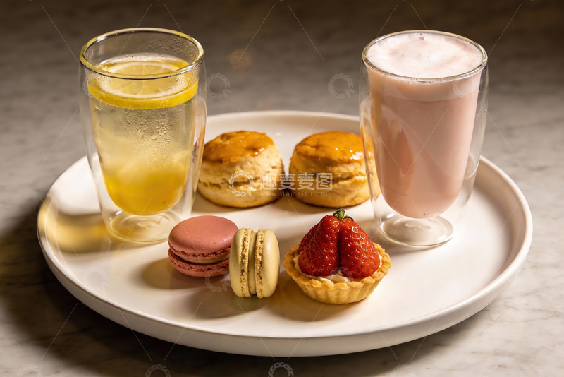 高清大图下载【趣麦麦图】精致下午茶甜点与饮品