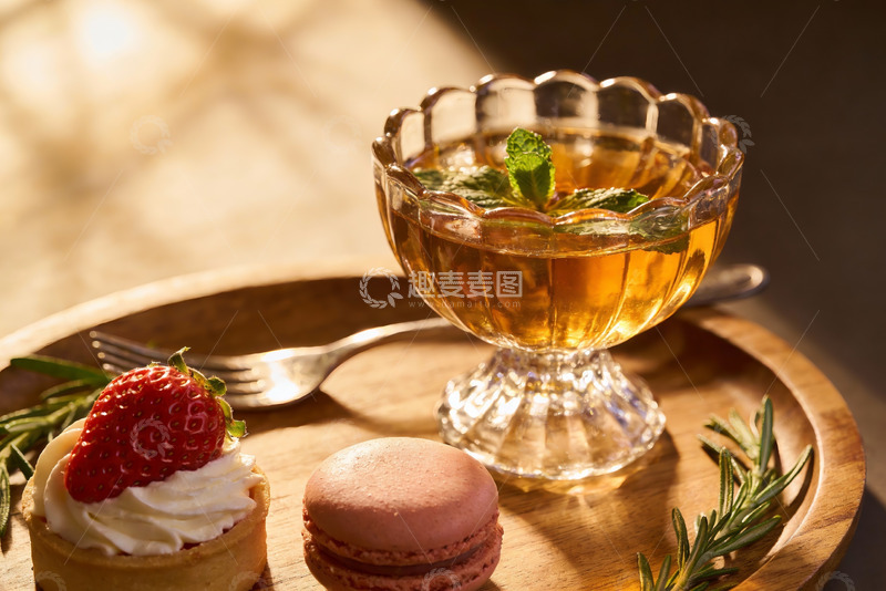 高清大图下载【趣麦麦图】阳光下午茶甜点与茶饮