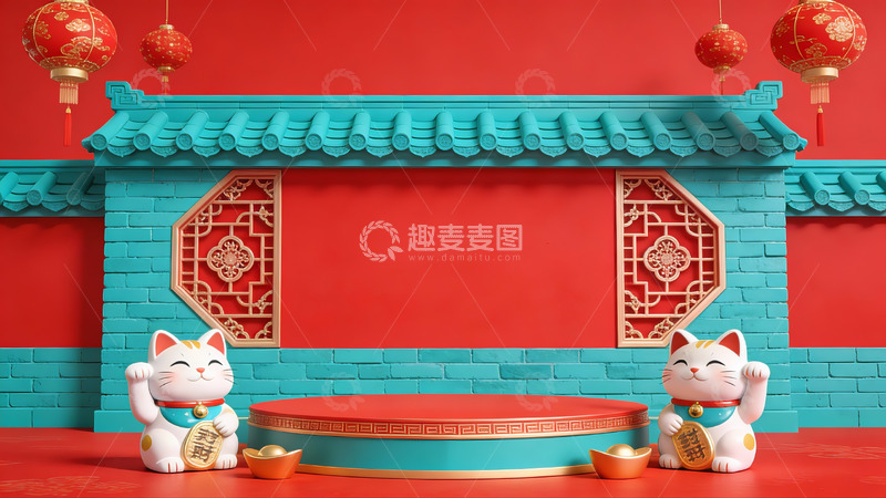 高清大图下载【趣麦麦图】中式节日装饰场景