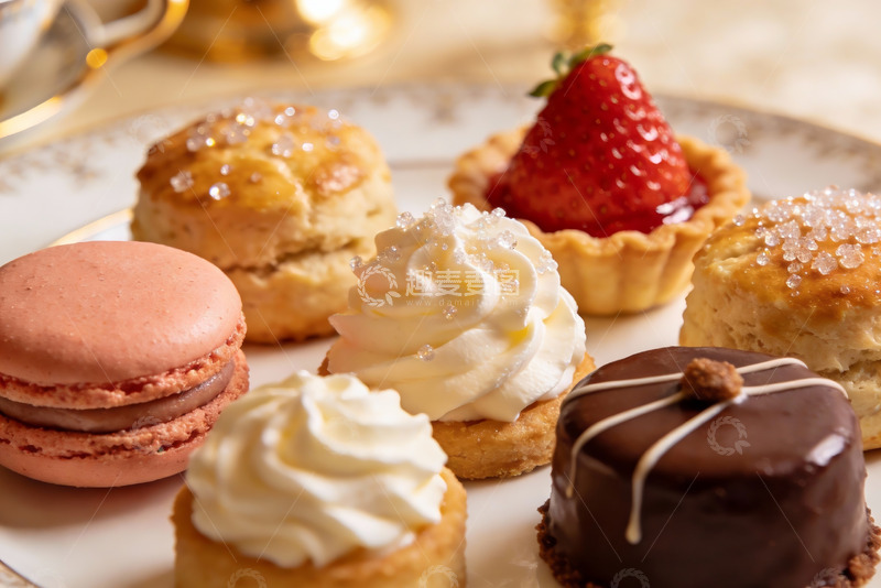 高清大图下载【趣麦麦图】精致甜点拼盘诱人美味