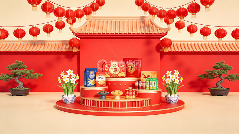 高清大图下载【趣麦麦图】春节节日装饰与礼品展示