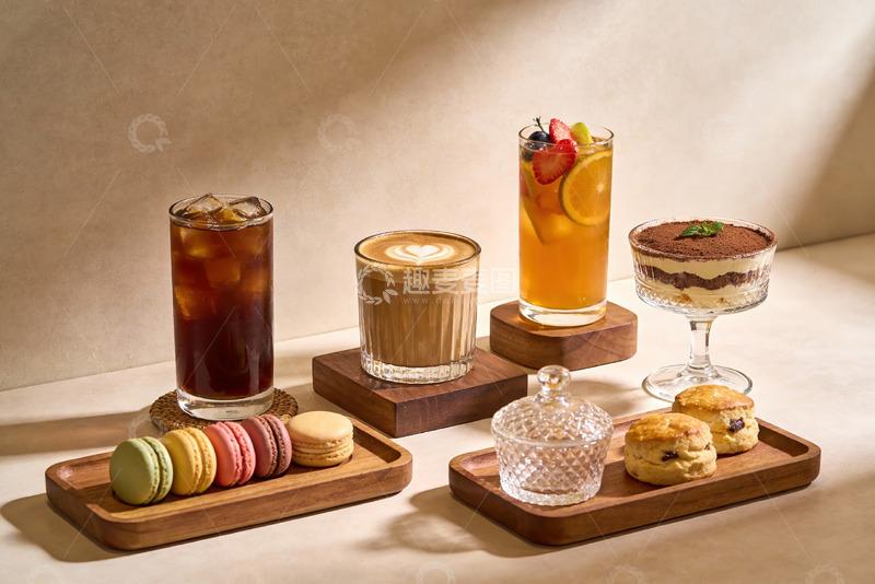 高清大图下载【趣麦麦图】精致饮品与甜点摆盘