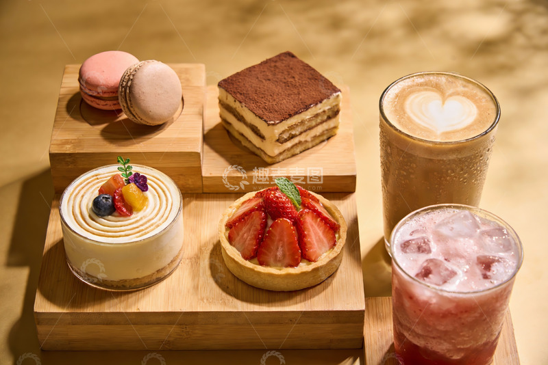 高清大图下载【趣麦麦图】精致甜品与饮品摆盘