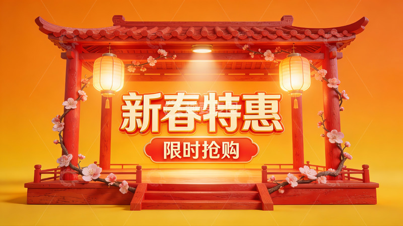 高清大图下载【趣麦麦图】新春特惠限时抢购宣传图